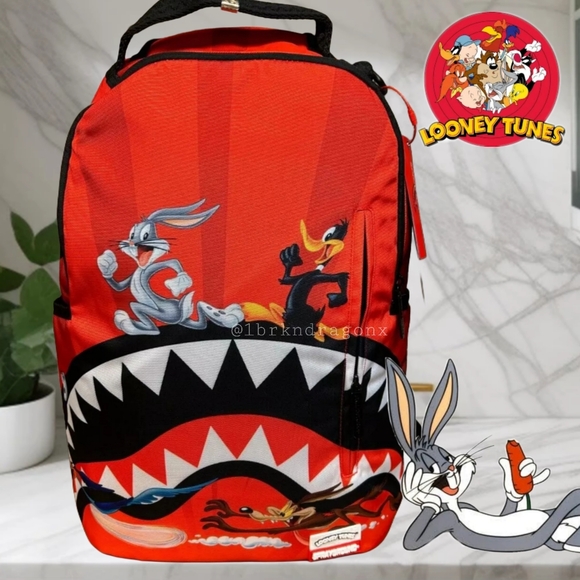 Sprayground Looney Tunes Backpack Bugs Daffy Roadrunner Tweetie Sylvester Taz - Picture 7 of 16